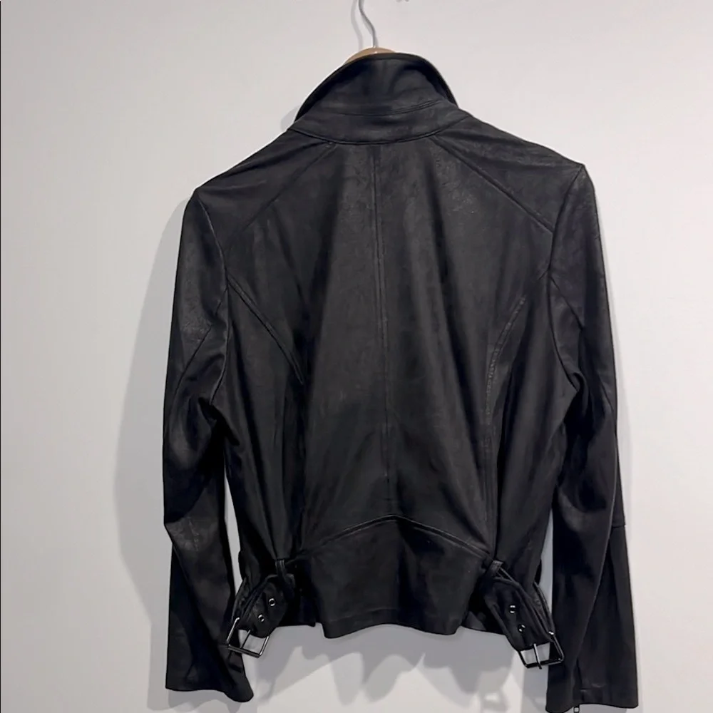 Lysse Black Vegan Suede Moto Jacket size medium